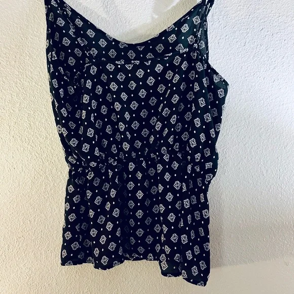 Women’s Black and White Sheer Spaghetti Strap Top, Camisole, tank Top - Picture 3 of 5